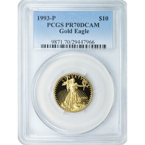 Buy 1993-P 1/4 oz American Gold Eagles (PCGS PR70) | JM Bullion™