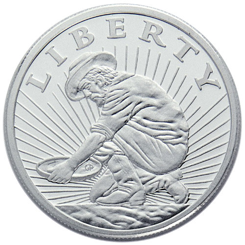 Buy 1 oz Prospector Replica Silver Rounds | JM Bullion™