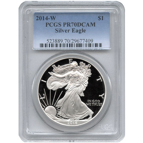 2014-W 1 oz Proof American Silver Eagle Coin PCGS PR70 DCAM l JM