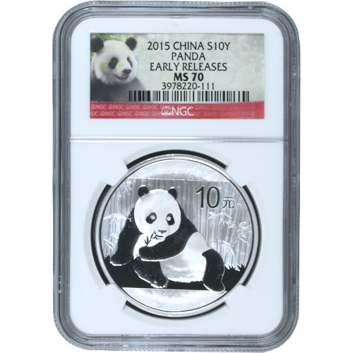 Buy 2015 Chinese Silver Pandas NGC MS70 (Early Release) l JM Bullion™