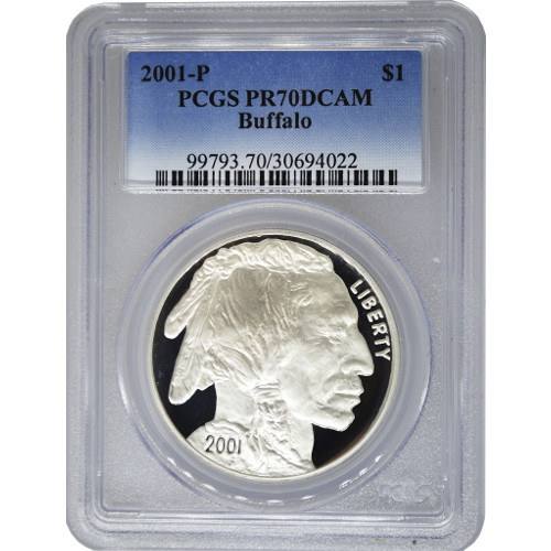 ★最高鑑定 2001年 アメリカ バッファロー 銀貨 PCGS PR70DCAM ☆最高鑑定 2001年 アメリカ バッファロー 銀貨 PCGS PR70DCAM