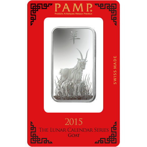 Buy 1 oz PAMP Suisse Lunar Goat Silver Bars l JM Bullion™