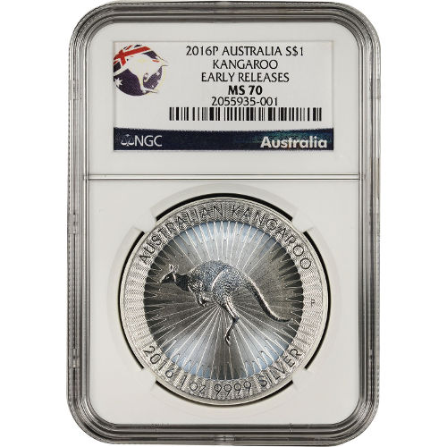 Buy 2016 1 oz Australian Silver Kangaroos MS70 ER Online l JM Bullion™