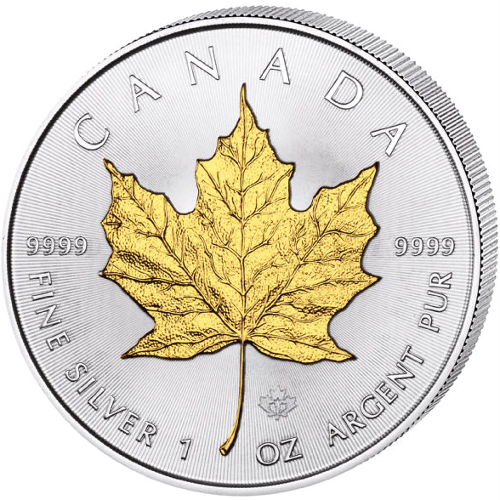 Buy 2016 Canadian Silver Maple Leaf Coin (Gilded, BU) - JM Bullion