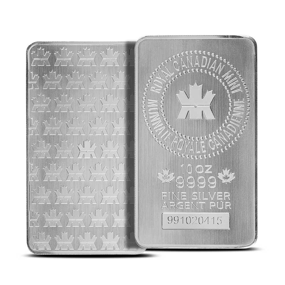 10 oz (RCM) Royal Canadian Mint Silver Bar (New) l JM Bullion