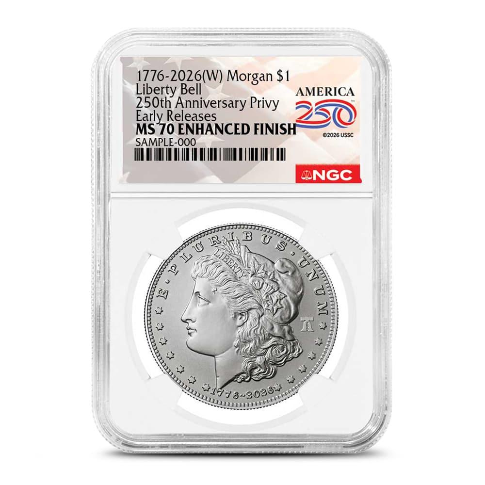 2026-W Burnished Morgan Silver Dollar Coin NGC MS70 ER (Enhanced
