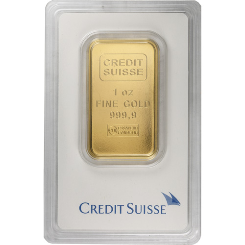 1 oz Credit Suisse Gold Bar (New w/ Assay) l JM Bullion™