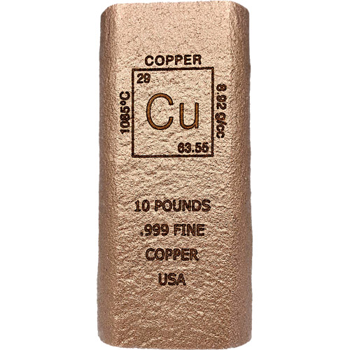 10 Pound Copper Bullion Bar (Varied Design) l JM Bullion™