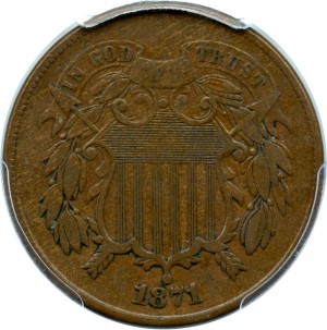 1871年 アメリカ合衆国 2セント硬貨 1871 Two-Cent Piece Value | JM Bullion™