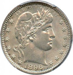 B*k様 アメリカ　バーバークォーター　1896S 大特年　発行数18.8万枚 1896-S Barber Quarter 25C PCGS G04 – Americana Rare Coin