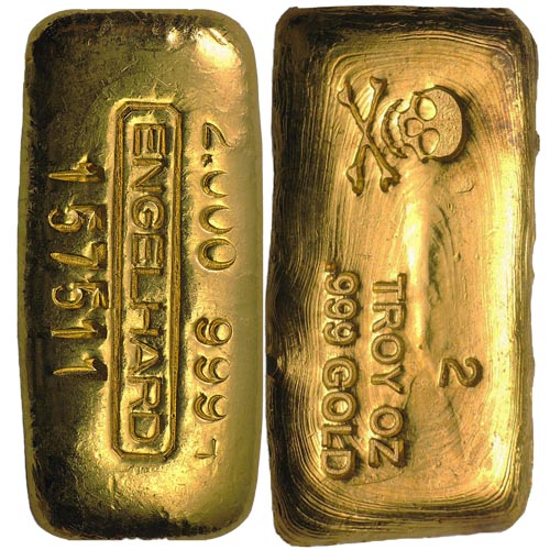 Buy 2 oz Gold Bars (Varied Condition, .999+) l JM Bullion™