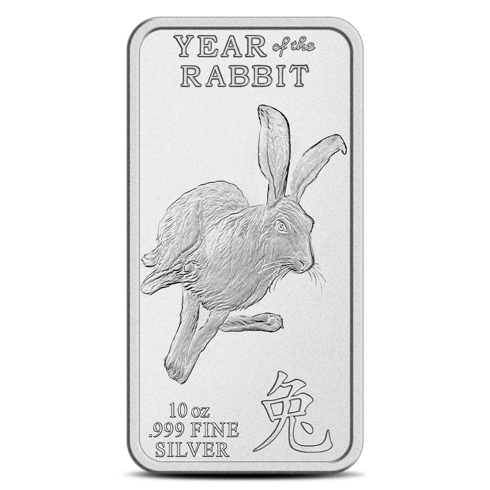10 oz Year of the Rabbit Silver Bar (New) l JM Bullion™
