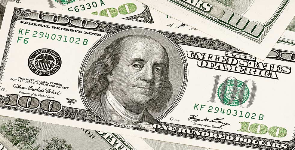 Who is on the $100 US bill?